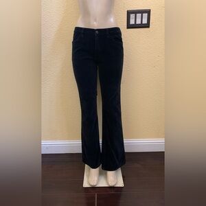 Gap Size 8R Black Low Rise Boot Cut Stretch Velvet Pants